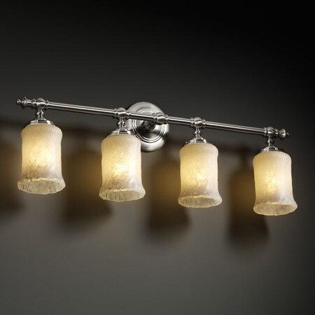 Justice Design Group GLA-8524-16-AMBR-MBLK 4 Light Veneto Luce